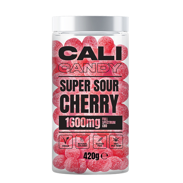 CALI CANDY 1600mg Wegańskie słodycze CBD o pełnym spektrum działania (duże) - 10 smaków