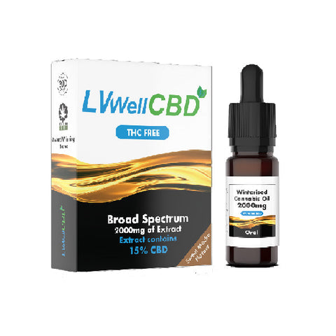 LVWell CBD 2000 mg Zimowany olej z nasion konopi 10 ml