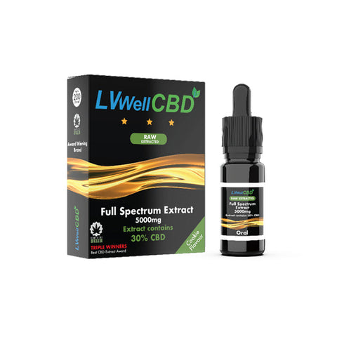 LVWell CBD 5000mg 10ml Raw Cannabis Oil